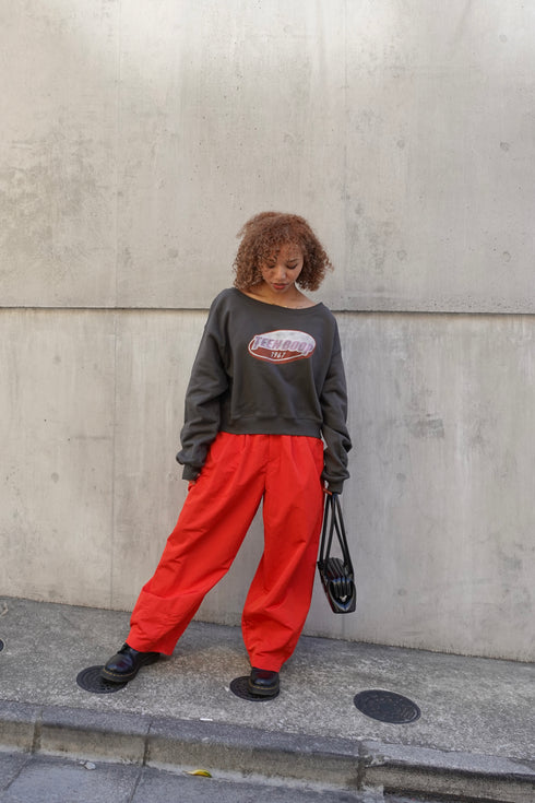 オフショルルーズスウェット